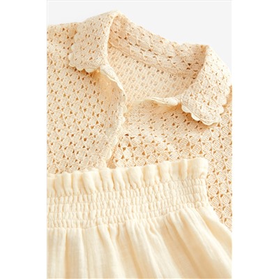 Cream Crochet Co-ord Set (3-16yrs)