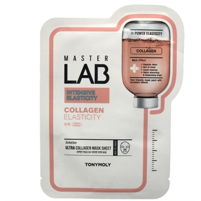 TONYMOLY MASTER LAB ULTRA COLLAGEN MASK SHEET Тканевая маска для лица с коллагеном 19г