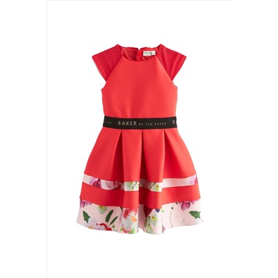 Baker by Ted Baker Red Panel Scuba Dress