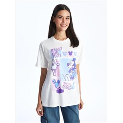 XSIDE Женская футболка с короткими рукавами и принтом Микки Мауса с круглым вырезом