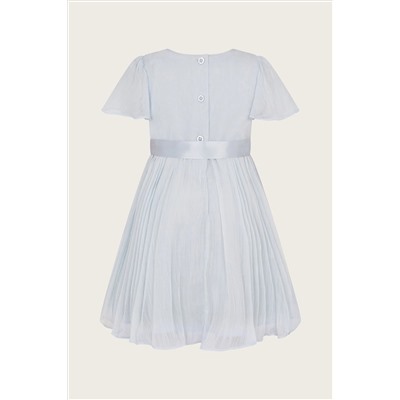 Monsoon Baby Blue Angel Pleat Sequin Dress