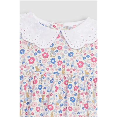 JoJo Maman Bébé 2-Piece Floral Peter Rabbit Top & Shorts Set