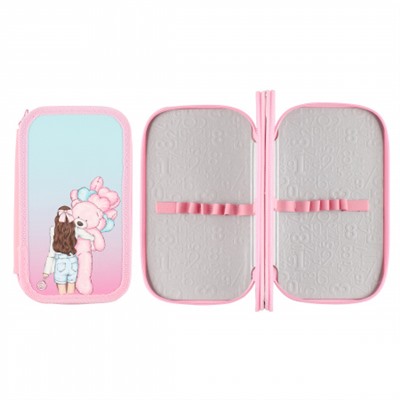 Пенал ламинированный картон, 2 отделения, 19*11*4 см Pink Bear КОКОС 230613