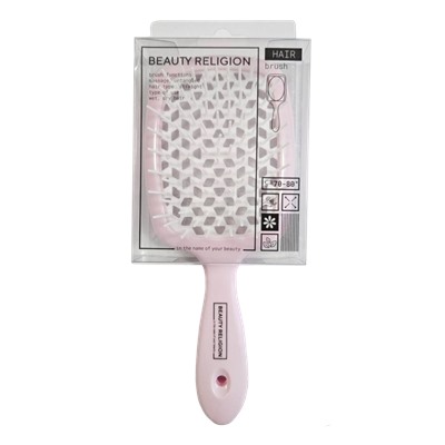 [BEAUTY RELIGION] Расческа для волос мульти НЕЖНО-РОЗОВЫЙ/БЕЛЫЙ Multi Brush Soft Pink/white, 1 шт