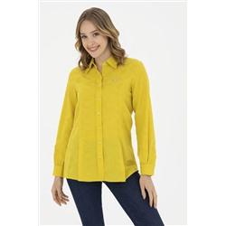 Женская желтая рубашка с длинным рукавом Неожиданная скидка в корзине