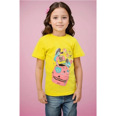 футболка детская с принтом 7447 - фуксия (Н)
