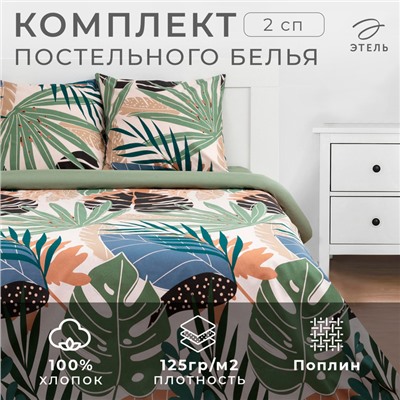 Постельное белье Этель 2 сп Colored tropics (вид 2) 175*215 см, 200*220 см,70*70 см -2 шт