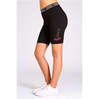 Pineapple Girls Dance Cycling Black Shorts