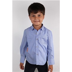 Хлопковая детская рубашка в темно-синюю полоску DK2005055018045