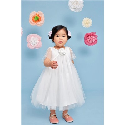 Monsoon Baby Natural Hannah Empire Seam Dress