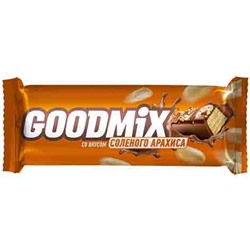 Конфеты Гудмикс (GOODMIX) мини арахис, хрустящая вафля, Нестле, пакет, 1 кг х 5 шт.