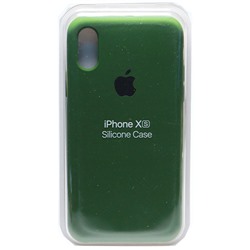Силиконовый чехол для Айфон XS - (Темно-Болотно-Зеленый)