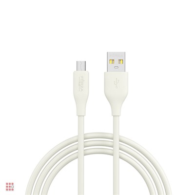 Кабель для зарядки Базовый microUSB, 1м, Быстрая зарядка 2.4А, 12W, прорезиненный, 4 цвета