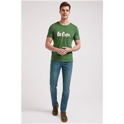 Мужская футболка с круглым вырезом и логотипом London, зеленая 202 LCM 242011