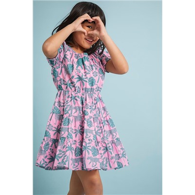 Monsoon Pink Elephant Print Dress