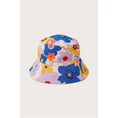 Monsoon Blue Reversible Floral Bucket Hat