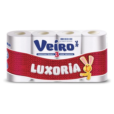 Бумага туалетная Veiro Linia Luxoria, 3 слоя, 8 шт