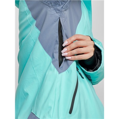 Горнолыжный костюм женский зимний бирюзового цвета 03310Br