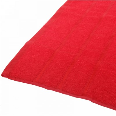 Полотенце махровое 50*90см "LUNA" цвет красный 02050 плотность 360гр/м2