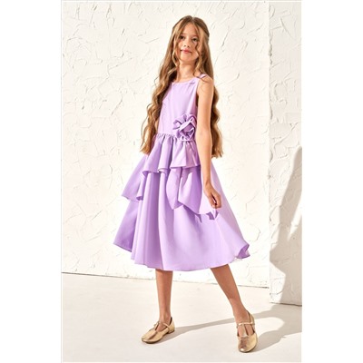 Angel & Rocket Lourdes Purple Corsage Waist Dress