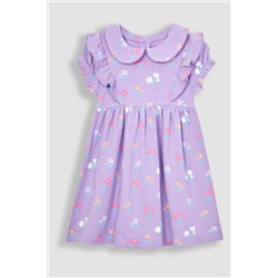 JoJo Maman Bébé Peter Pan Ruffle Tea Jersey Dress