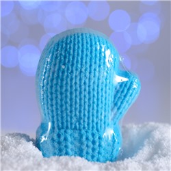 Бурлящая соль для ванны Варежка "Шоколад" синяя, 125 г