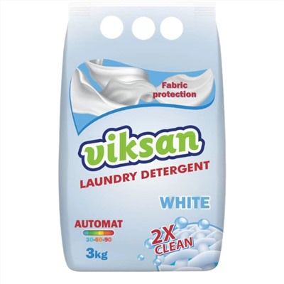 Стиральный порошок"VIKSAN" 2X CLEAN WHITE,3кг