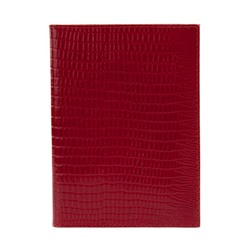 Обложка для паспорта FABULA  O.1.КК.красный, Reptile нат.кожа