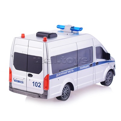 Машина р/у Газель Next Полиция, 21,5 см, (свет, сереб.) коробке
