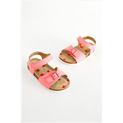 Pink Corkbed Buckle Sandals