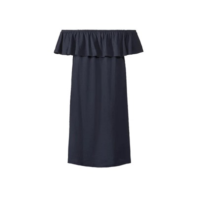 esmara® Damen Kleid mit Carmenausschnitt, reine Baumwolle