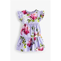 Baker by Ted Baker Purple Floral Jersey Dress