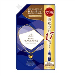 NS FaFa Антистатический кондиционер FaFa Fine Fragrance "Homme" для белья с красивым мускатным ароматом чая с бергамотом 840 мл, мягкая упаковка с крышкой / 12