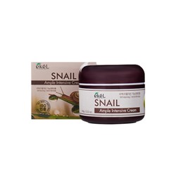 EKEL Ample Intensive Cream Snail Крем для лица с муцином улитки 100г
