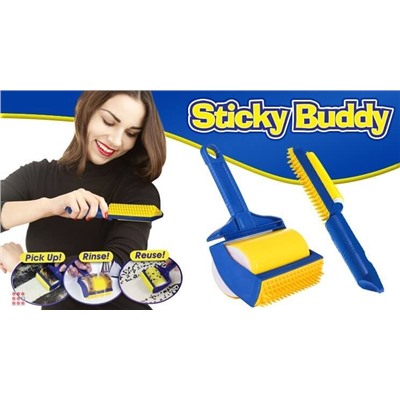 Набор липких валиков для уборки Sticky Buddy шерсти животных,ковров,одежды