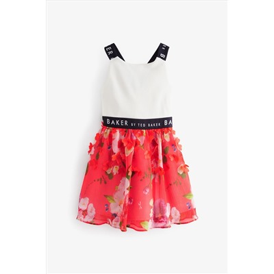 Baker by Ted Baker Red 3D Flower Mockable Dress