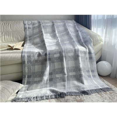 Плед cotton Rajtex 200*220 Зиг-заг деним 21134a