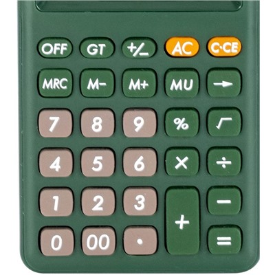 Калькулятор карманный Deli EM120,12-р, дв.пит., 118x70мм, зеленый