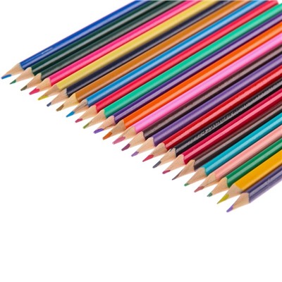 Цветные карандаши, 24 цвета, трехгранные, Человек-паук