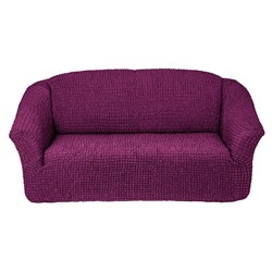 Чехол на трехместный диван без оборки, фиолетовый