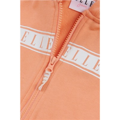 Elle Junior Girls Orange Zip Through Hoodie