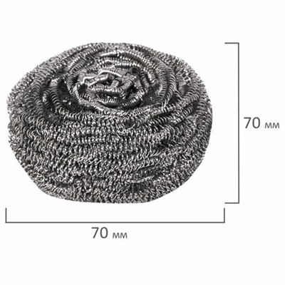 Губка (мочалка) для посуды металлическая LAIMA, БОЛЬШАЯ, спиральная, 50 г, 603101