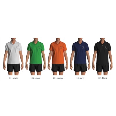 PS25MPL01 BASIC POLO 95% COTTON 5% ELASTANE SAEC-MTK8167-STE001N orange & green variant: 60% POLYESTER 35% COTTON 5% ELASTANE