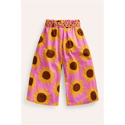 Boden Sunflower Printed Wide Leg Trousers