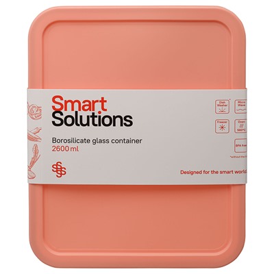 Контейнер для запекания и хранения Smart Solutions, 2600 мл, розовый