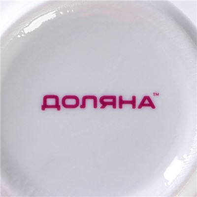 Тарелка керамическая глубокая Доляна «Лапочка зайка», 400 мл, d=15 см, цвет белый