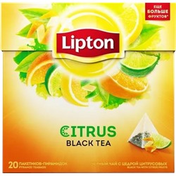 Lipton. Citrus пирамидки карт.пачка, 20 пирамидки