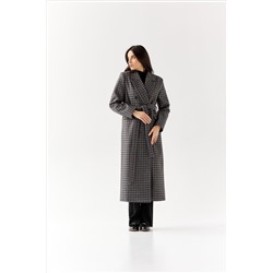 Пальто женское демисезонное 26326 (черно-серый)