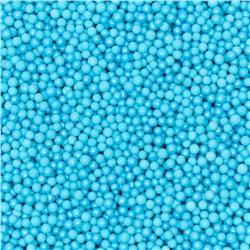 Кондитерская посыпка шарики 2 мм, голубые перламутровые, 50 г