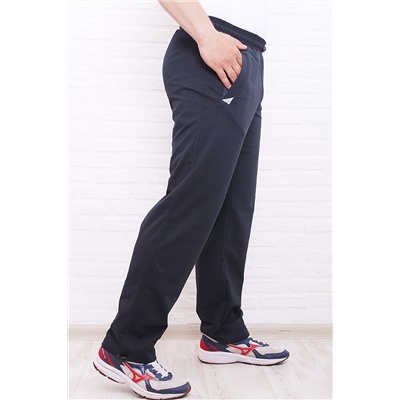 Спортивные брюки М-1237: Тёмно-синий / Серый меланж